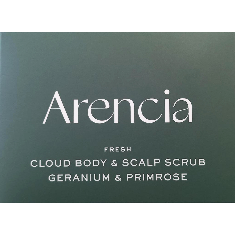 ARENCIA Fresh Cloud Body and Scalp Scrub Geranium and Primrose, 260 gr - exfoliant de corp formulat cu sare frantuzeasca si uleiuri vegetale, care contribuie la exfolierea delicata si la mentinerea confortului pielii