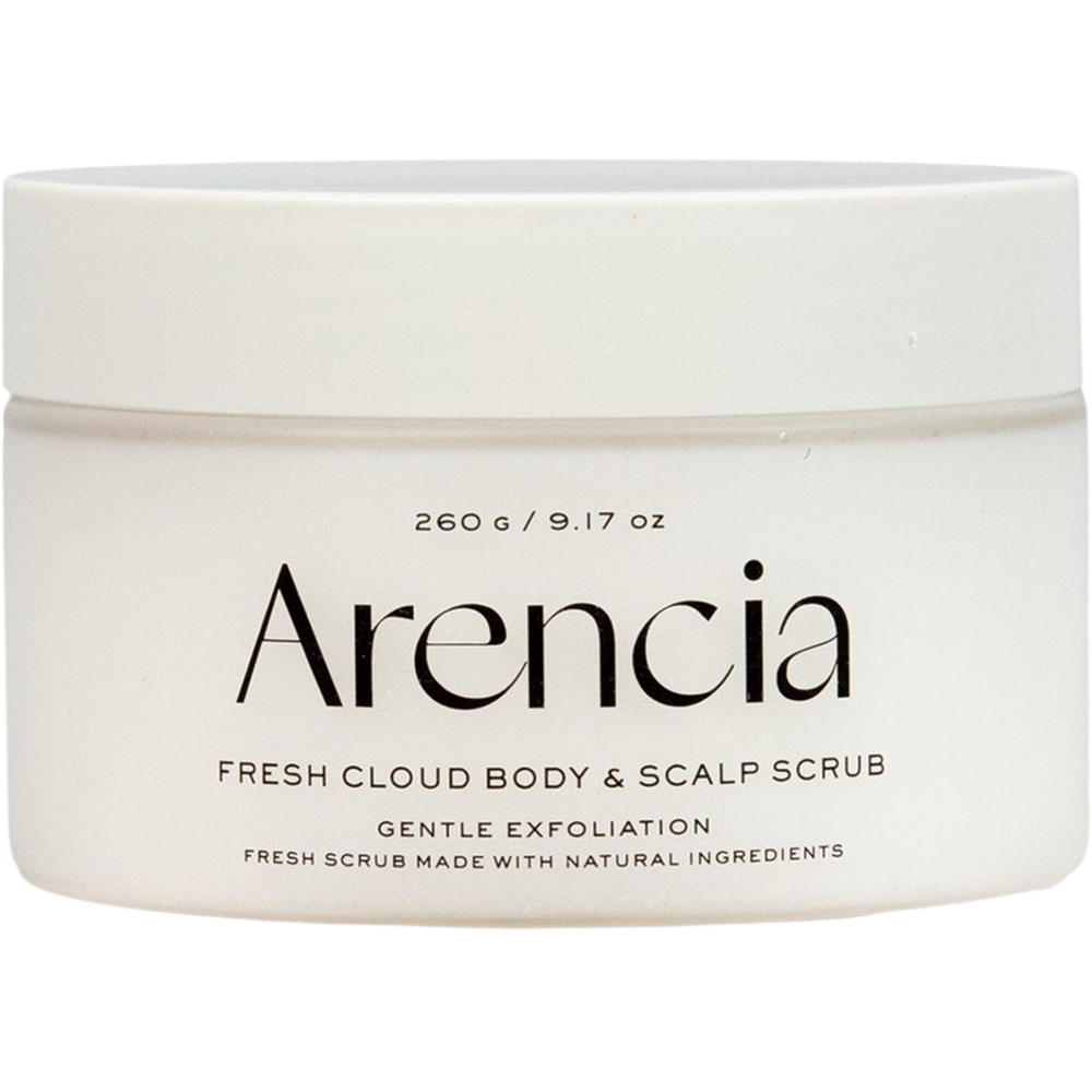 ARENCIA Fresh Cloud Body and Scalp Scrub White Tea and Neroil 260 gr - exfoliant de corp formulat cu sare frantuzeasca si uleiuri vegetale, care contribuie la exfolierea delicata si la mentinerea confortului dupa clatire
