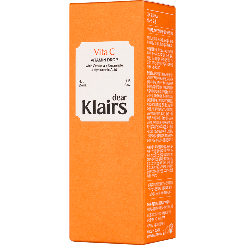 Dear Klairs Vita C Vitamin Drop Ser Facial Revitalizant cu Vitamina C – Luminozitate si Protectie Antioxidanta, 35 ml