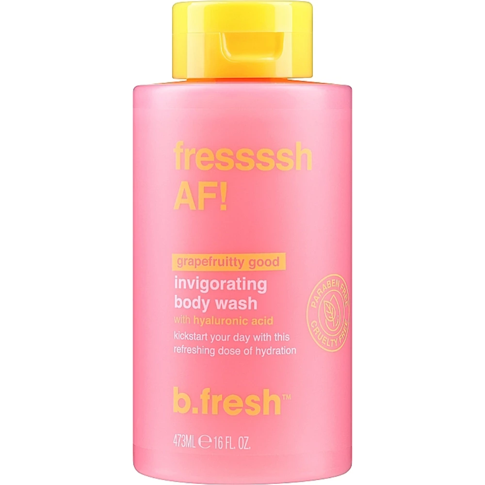 B.fresh Fressssh AF Gel de Dus Revigorant Grapefruit - Hidratare Intensiva si Acid Hialuronic, 473 ml