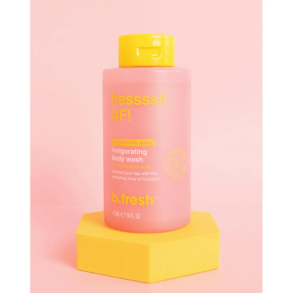 B.fresh Fressssh AF Gel de Dus Revigorant Grapefruit - Hidratare Intensiva si Acid Hialuronic, 473 ml