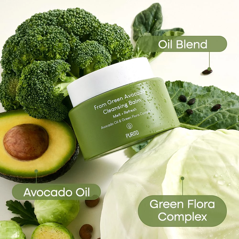 PURITO From Green Avocado Balsam Demachiant pentru Fata - Curatare Delicata si Hidratare Intensa, 100 ml