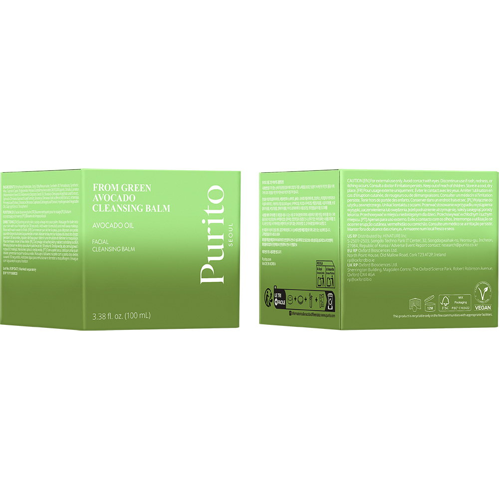 PURITO From Green Avocado Balsam Demachiant pentru Fata - Curatare Delicata si Hidratare Intensa, 100 ml