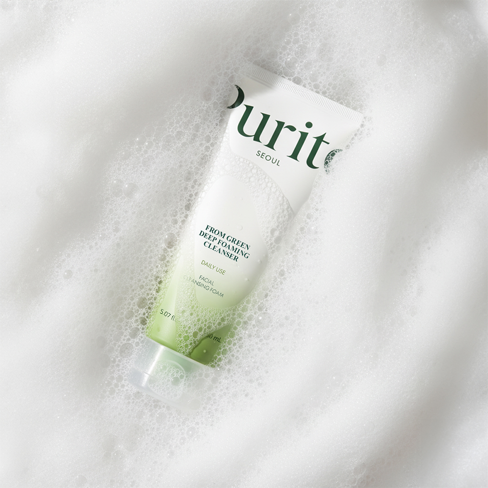 PURITO From Green Spuma de Curatare pentru Fata 150 ml - Curatare Delicata si Hidratare Optima, pH Echilibrat 5.5, pentru Ten Sensibil