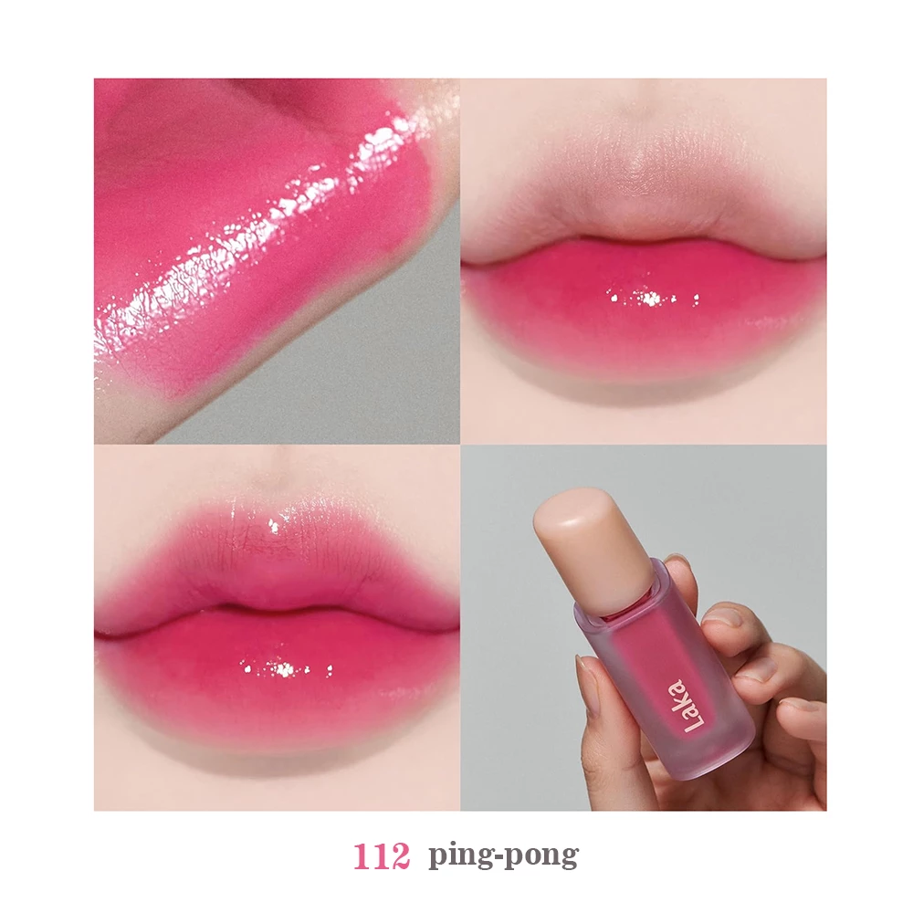 LAKA Fruity Glam Tint nuantator pentru buze 112 Ping-Pong - hidratare si rezistenta, 4.5 gr