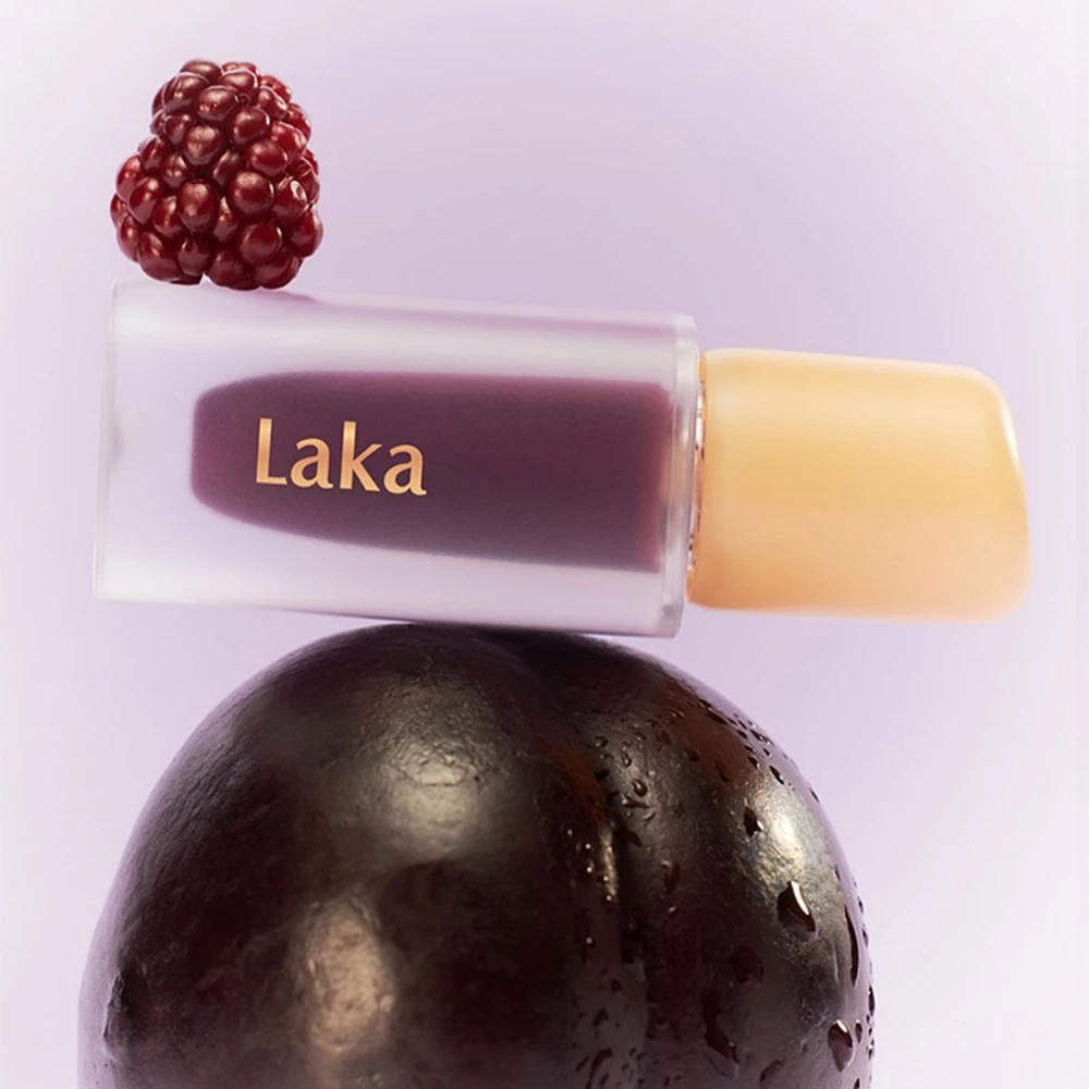 LAKA Fruity Glam Tint nuantator pentru buze 123 Unsweet Berry - hidratare si rezistenta, 4.5 gr