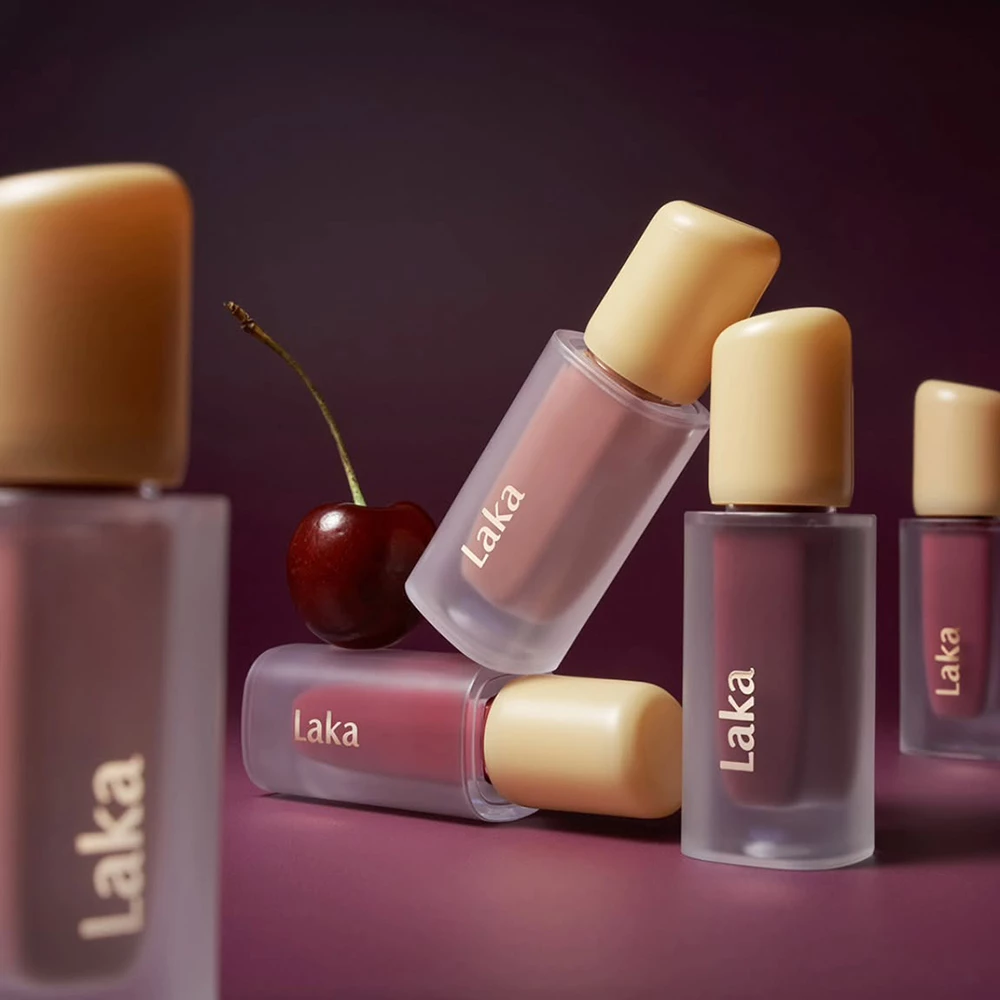 LAKA Fruity Glam Tint nuantator pentru buze 123 Unsweet Berry - hidratare si rezistenta, 4.5 gr