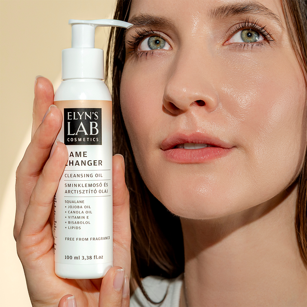 ELYN'S LAB Game Changer - ulei de curatare formulat cu ulei de jojoba si squalane, care contribuie la indepartarea machiajului, cremei de protectie solara si impuritatilor - 100 ml