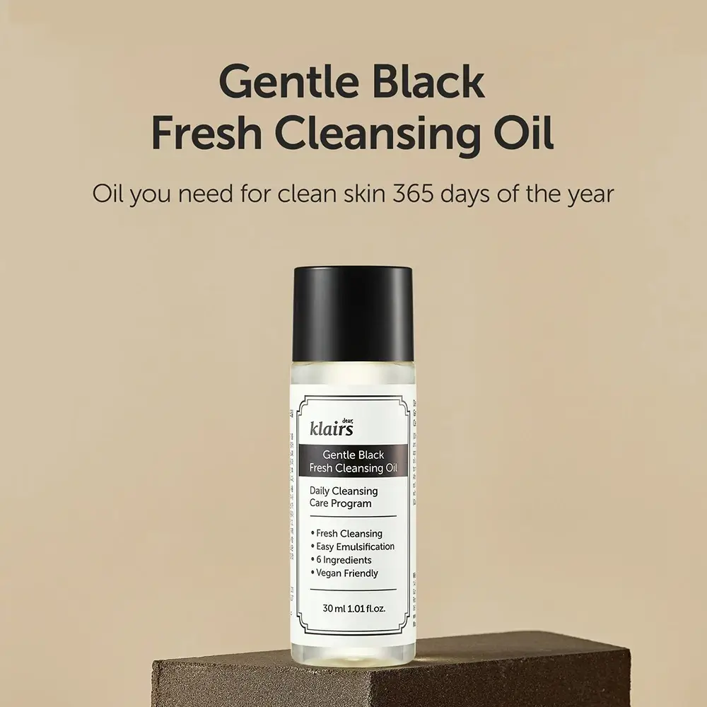 Dear Klairs Gentle Black Fresh Ulei de Curatare Ten Mixt si Gras - Curatare Profunda si Reglare Sebum, 30 ml