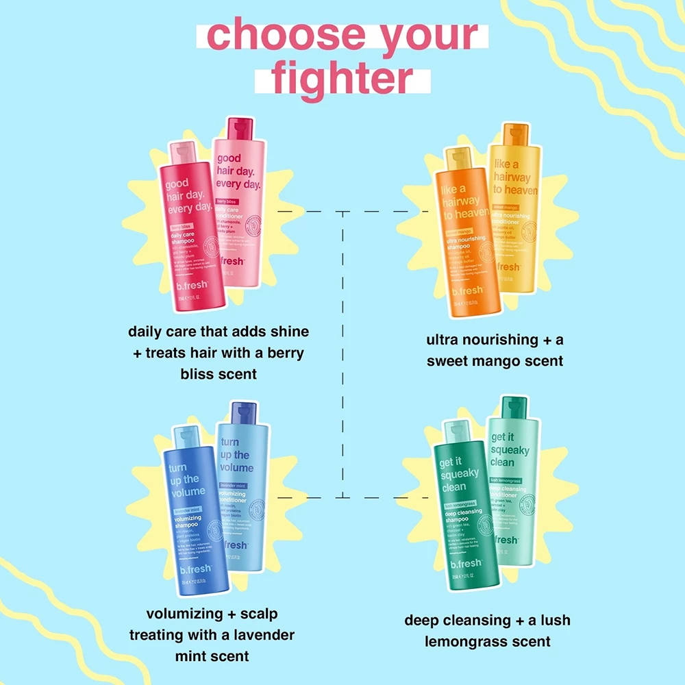 B.fresh Get It Squeaky Clean Sampon Purificator cu Carbune Activ - Curatare Intensa si Detoxifiere pentru Par Gras, 355 ml