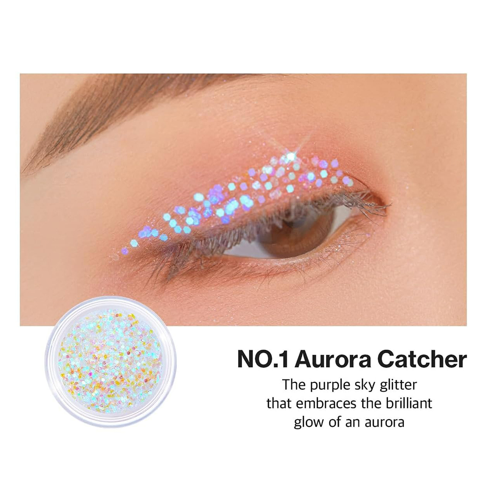 UNLEASHIA Get Loose Glitter Gel Mini Fard de pleoape No.1 Aurora Catcher - stralucire si rezistenta, 4 gr