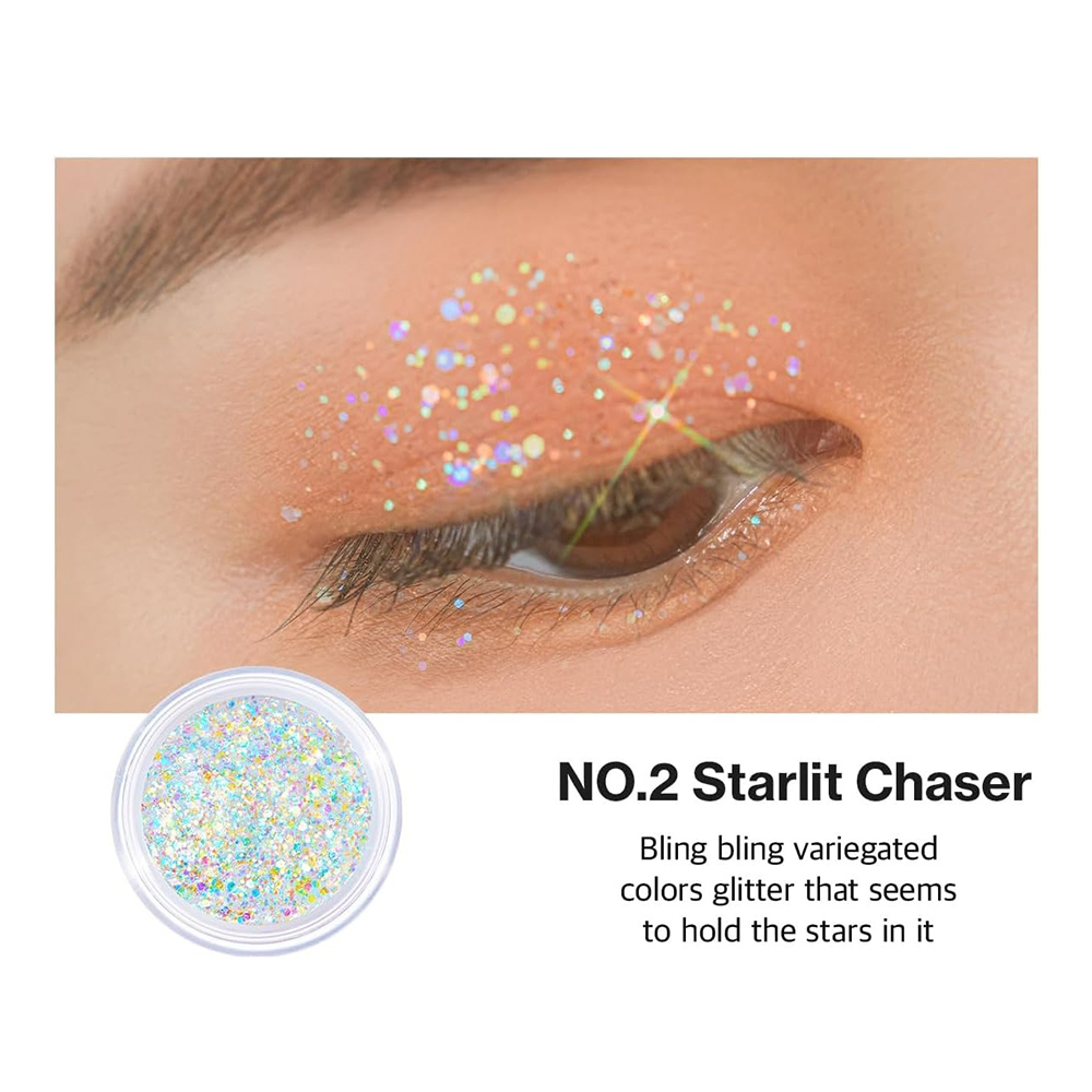 UNLEASHIA Get Loose Glitter Gel Mini Fard de pleoape No. 2 Starlit Chaser - stralucire si rezistenta, 4 gr