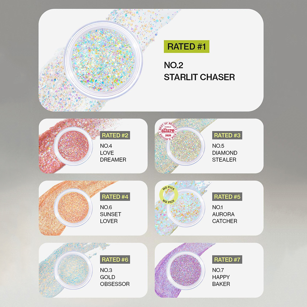 UNLEASHIA Get Loose Glitter Gel Mini fard de pleoape No.3 Gold Obsessor - stralucire si rezistenta, 4 gr