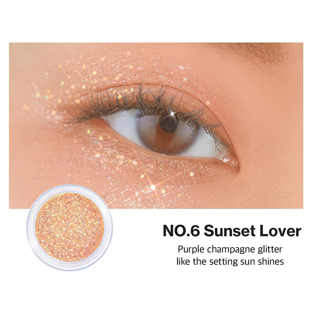 UNLEASHIA Get Loose Glitter Gel Mini Fard de pleoape No. 6 Sunset Lover - stralucire si rezistenta, 4 gr