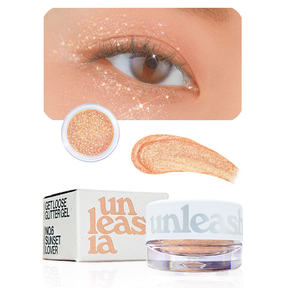 UNLEASHIA Get Loose Glitter Gel Mini Fard de pleoape No. 6 Sunset Lover - stralucire si rezistenta, 4 gr