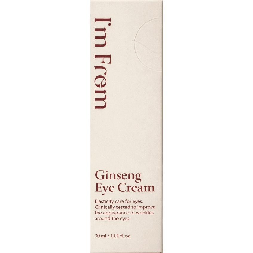I'M FROM Ginseng Eye Cream 30 gr - Crema contur ochi formulata cu extract de ginseng rosu si niacinamida, care contribuie la hidratarea pielii din jurul ochilor si la metinerea aspectului ferm