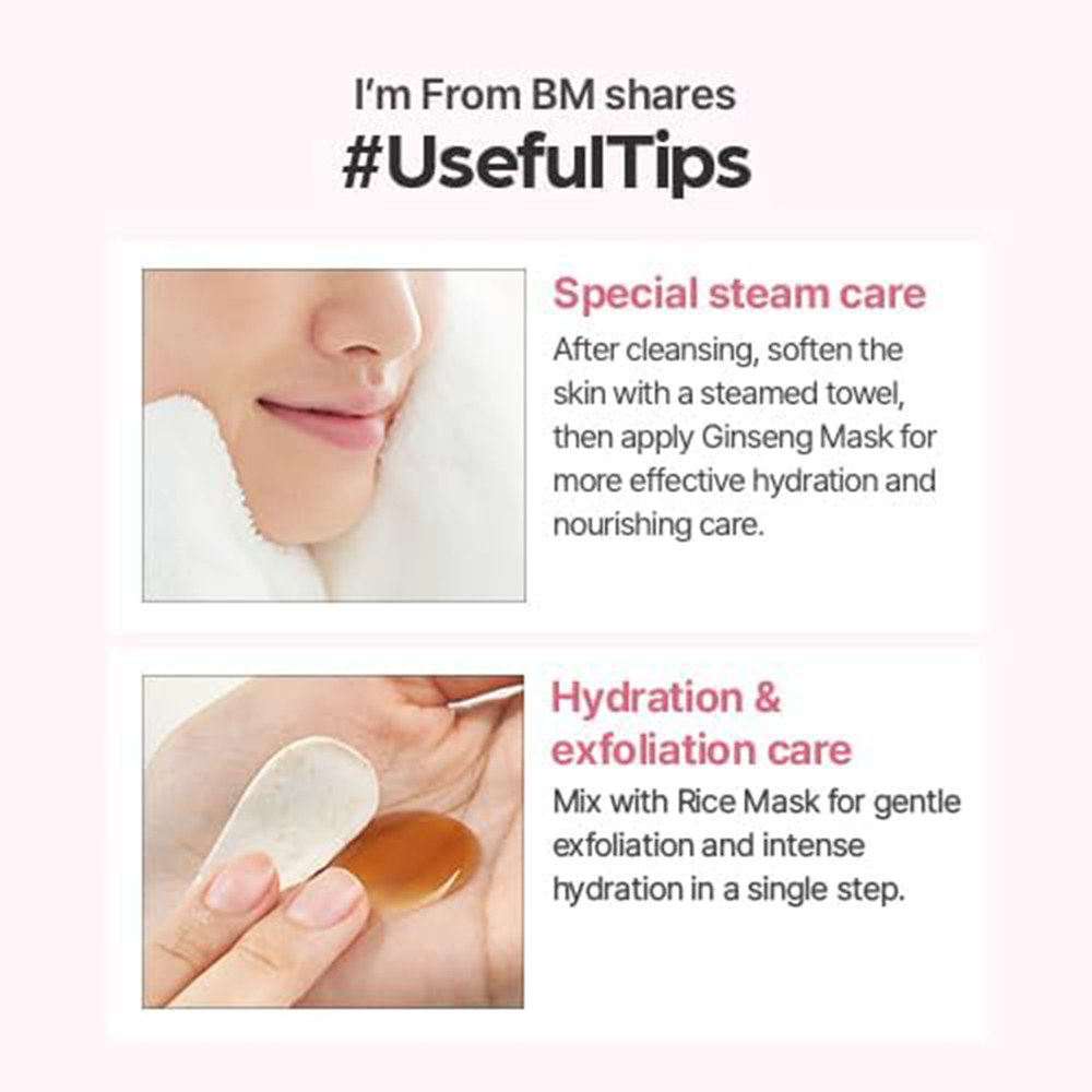 I'M FROM Ginseng Mask, 70 ml - Masca de fata formulata cu ginseng rosu, care contribuie la hidratarea pielii