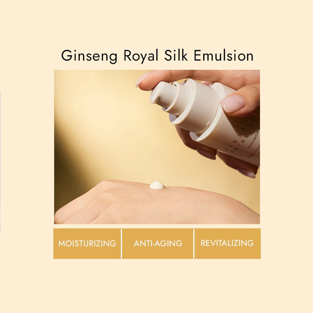 NATURE REPUBLIC Ginseng Royal Silk Emulsie Hidratanta pentru Fata - Hranire Profunda si Luminozitate, 120 ml