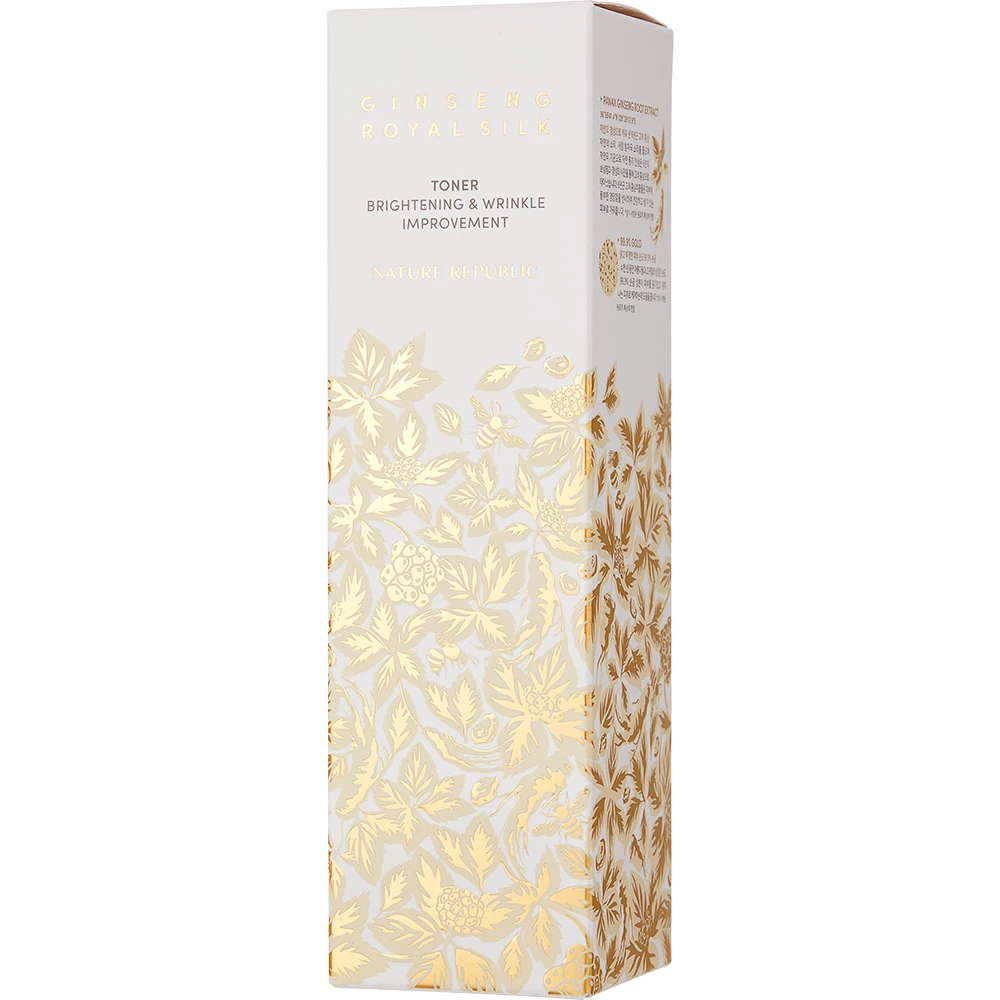 NATURE REPUBLIC Ginseng Royal Silk Toner Toner hidratant pentru fata - hidratare intensa si efect antirid cu ginseng si aur, 130 ml