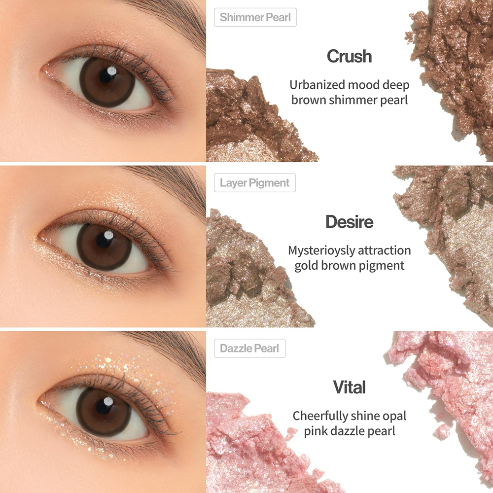 UNLEASHIA Glitterpedia Eye Palette Fard de pleoape No. 1 All of Glitter - rezistenta si stralucire, 6.2 gr