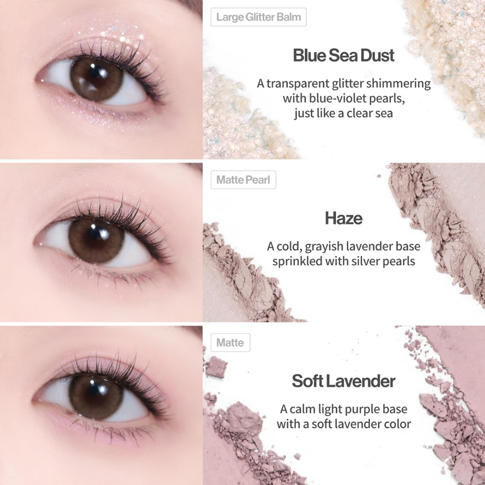 UNLEASHIA Glitterpedia Eye Palette fard de pleoape No. 4 All of Lavender Fog - rezistenta si luminozitate, 7.4 gr
