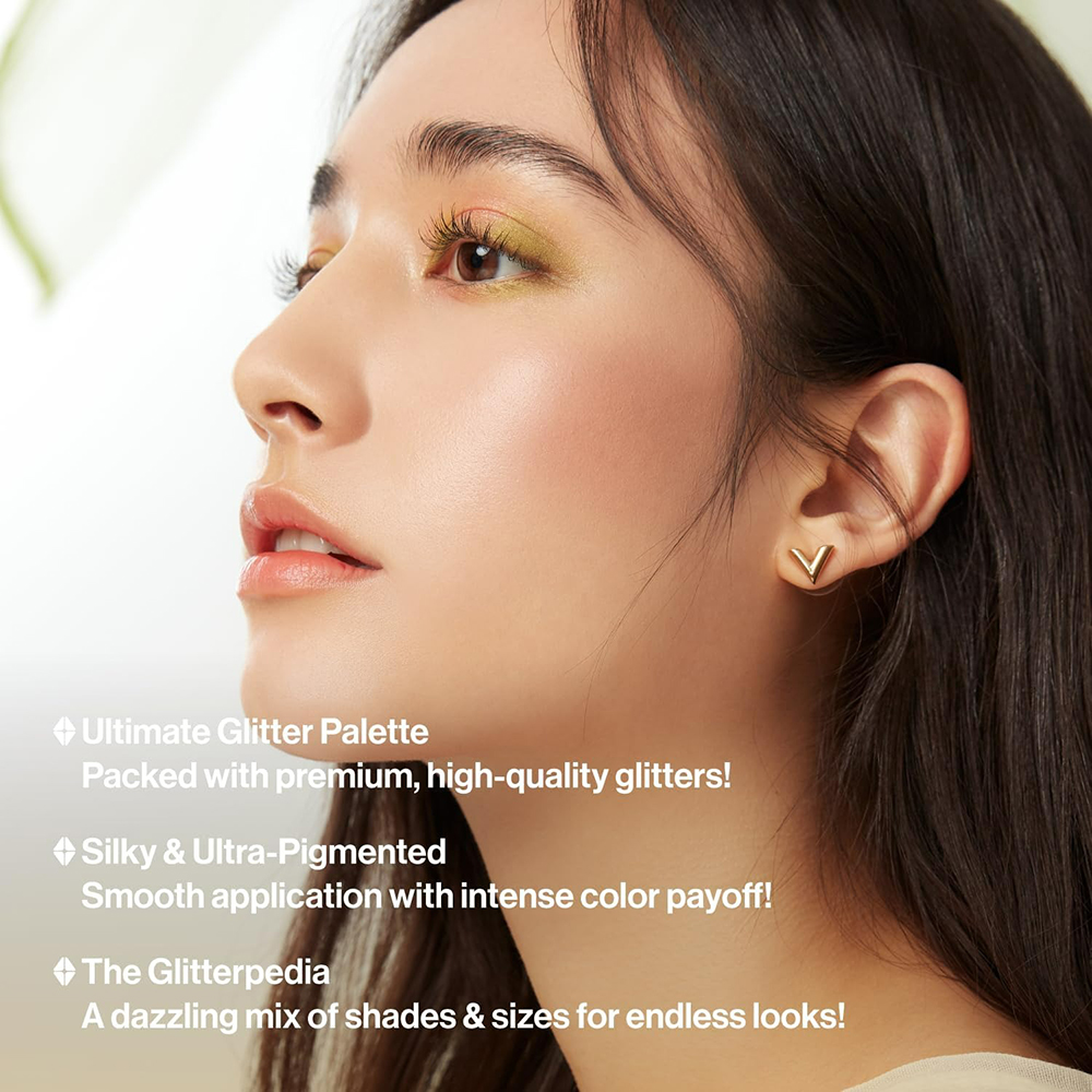 UNLEASHIA Glitterpedia Eye Palette fard de pleoape No. 6 All of Citrus - stralucire si aderenta, 6.6 gr