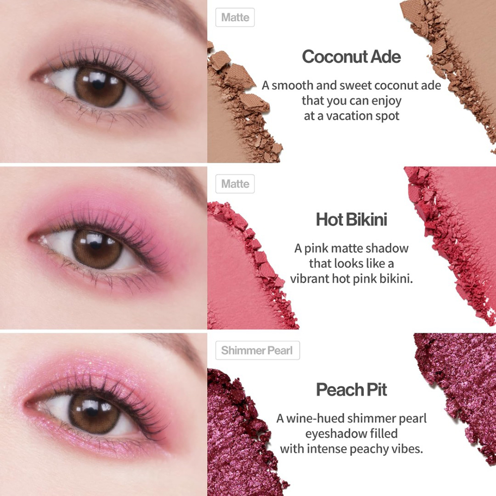 UNLEASHIA Glitterpedia Eye Palette fard de pleoape No. 7 All of Peach Ade - luminozitate si rezistenta, 6.9 gr
