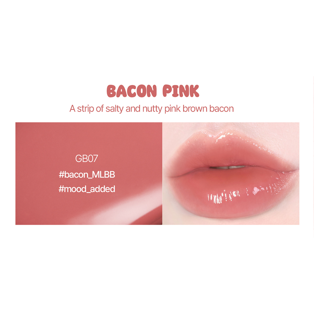 Black Rouge Glow Bokki Tint – Nuantator pentru Buze GB07 Bacon Pink | Culoare Strălucitoare și Finisaj Fresh