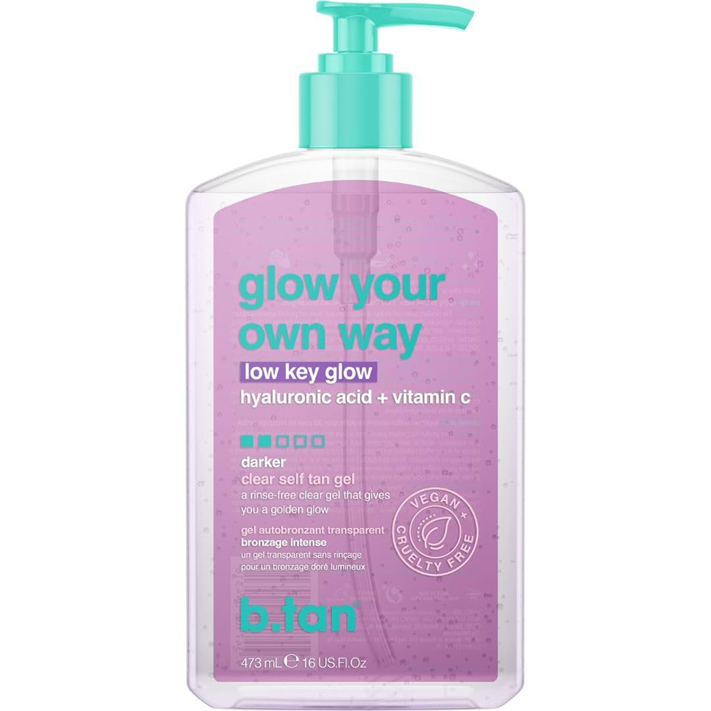 Gel autobronzant B.tan Glow Your Own Way - Bronz subtil și hidratare intensă cu acid hialuronic și vitamina C