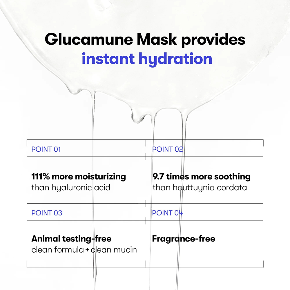 VT COSMETICS Glucamune Mask Sheet masca de fata - hidratare si calmare, 23 gr