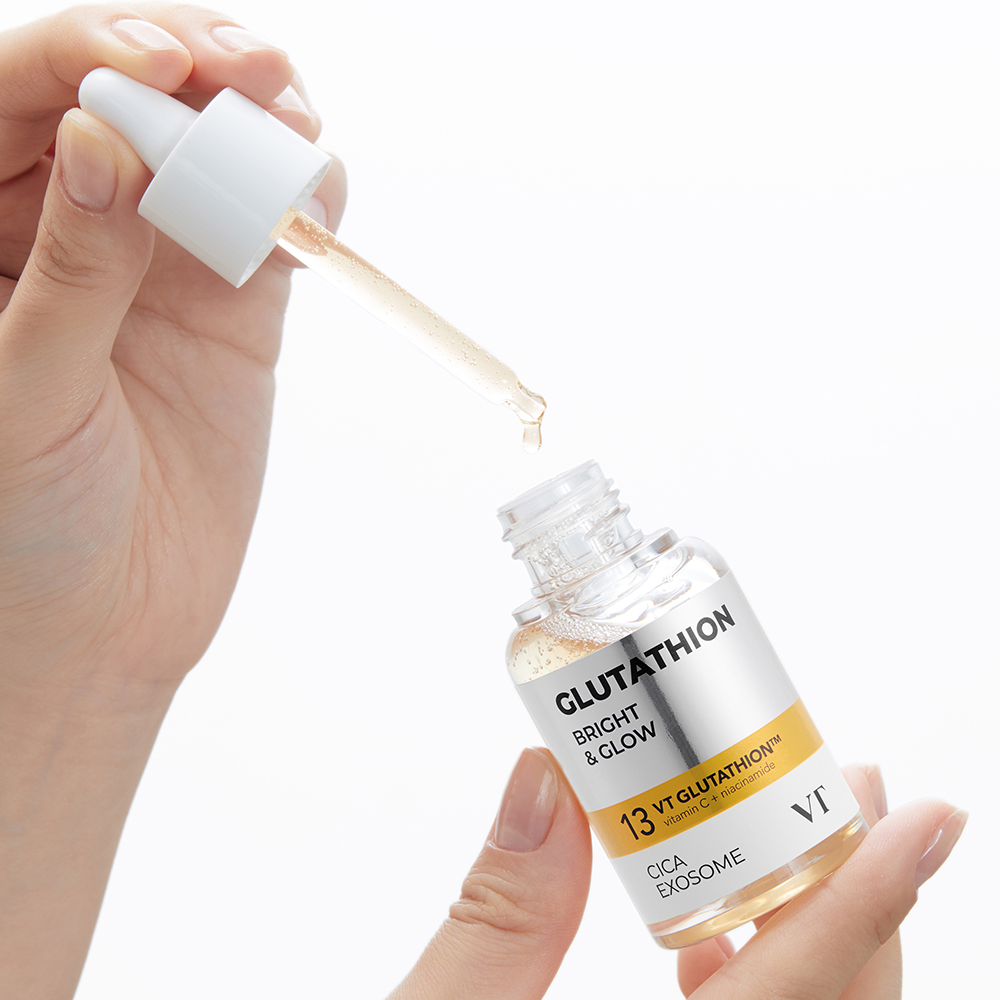 VT COSMETICS Glutathion Cica Exosome G2 Brightening Ampoule - ser de fata formulat cu glutation si cica, care reda luminozitatea si aspectul uniform al tenului - 30 ml