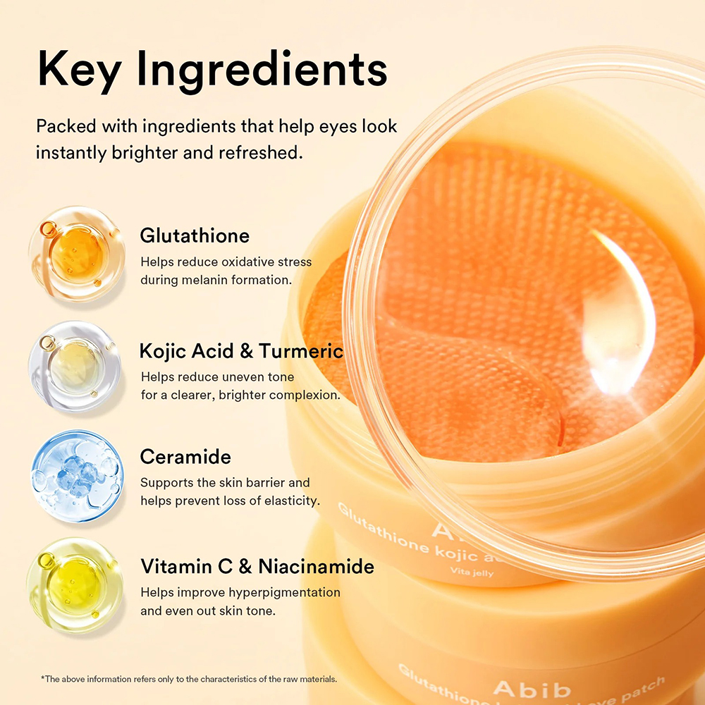 Glutathione Kojic Acid Eye Patch Vita Jelly Benzi pentru ochi 60 buc