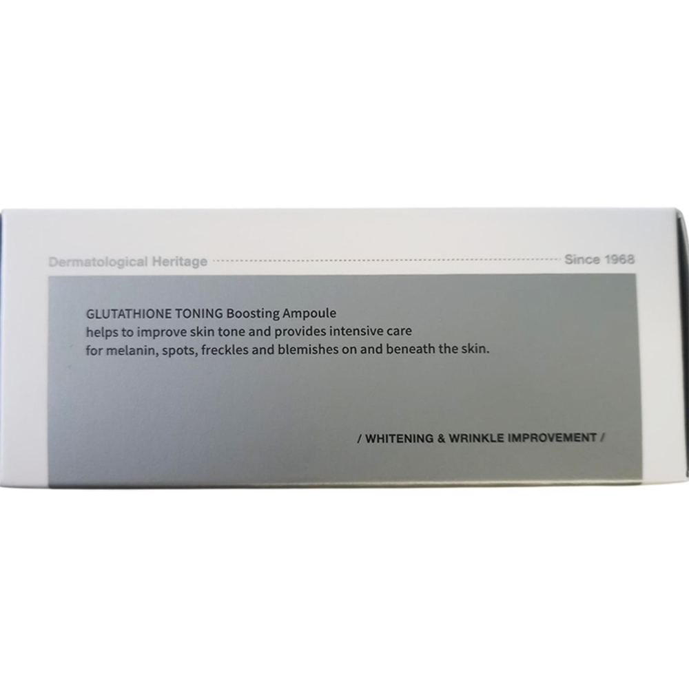 CENTELLIAN24 Glutathione Toning Boosting Ampoule - ser de fata formulat cu glutation si niacinamida, care contribuie la imbunatatirea tonului si texturii tenului si la reducerea aspectului petelor pigmentare - 30 ml