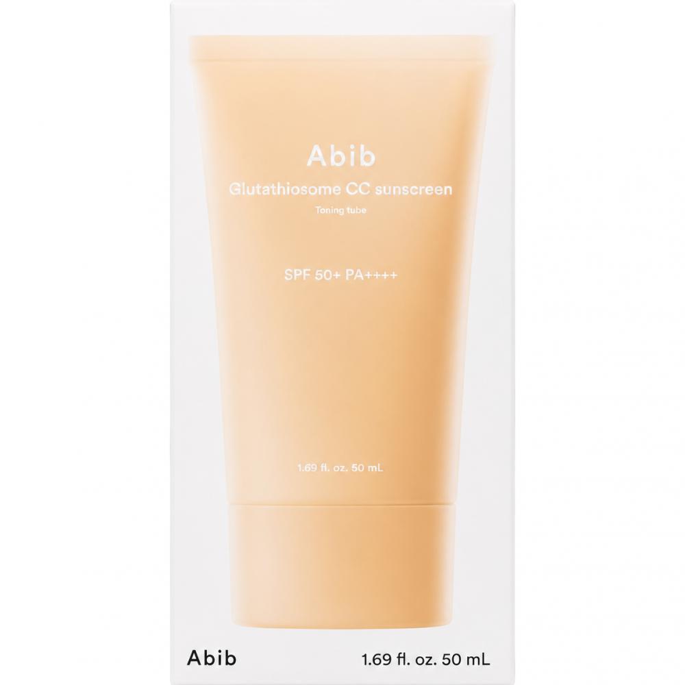 ABIB Glutathiosome CC Sunscreen Toning Tube SPF 50+ PA++++, 50 ml - crema de fata formulata cu niacinamida si vitamina C, care contribuie la uniformizarea nuantei pielii si la mentinerea confortului pe parcursul zilei, Daily