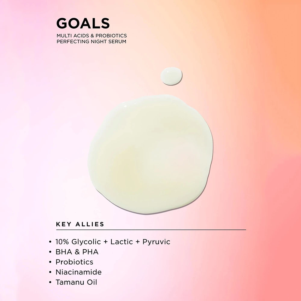 PSA Goals Ser de fata exfoliant cu probiotice - Hidratare si luminozitate, 30 ml