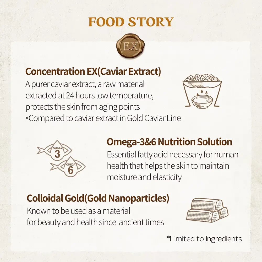 SKINFOOD Gold Caviar EX Toner Toner de fata anti-rid cu aur si caviar - Tonifiere si hidratare antirid intensa, 145 ml