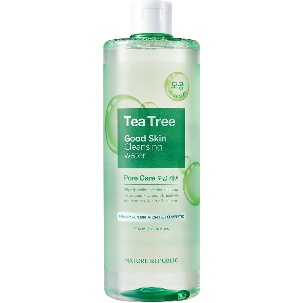 NATURE REPUBLIC Good Skin Apa Micelara cu Arbore de Ceai - Curatare Blanda si Hidratare pentru Ten Sensibil, 500 ml