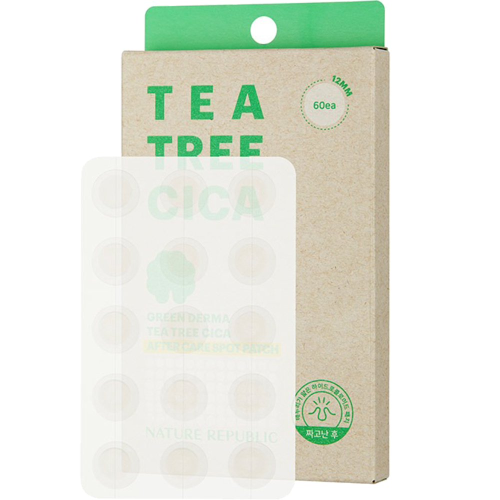 Green Derma Tea Tree After Care Spot Patch Plasturi pentru acnee 60 buc