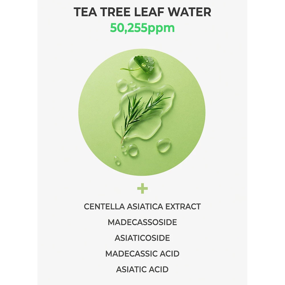 NATURE REPUBLIC Green Derma Toner Calmant cu Arbore de Ceai - Exfoliere Blanda si Hidratare pentru Ten Sensibil, 500 ml