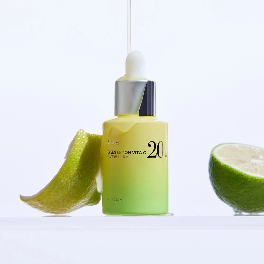 ANUA Green Lemon Vita C Blemish Serum – Ser de Față cu Vitamina C pentru Luminozitate și Reducerea Petelor, 20 ml