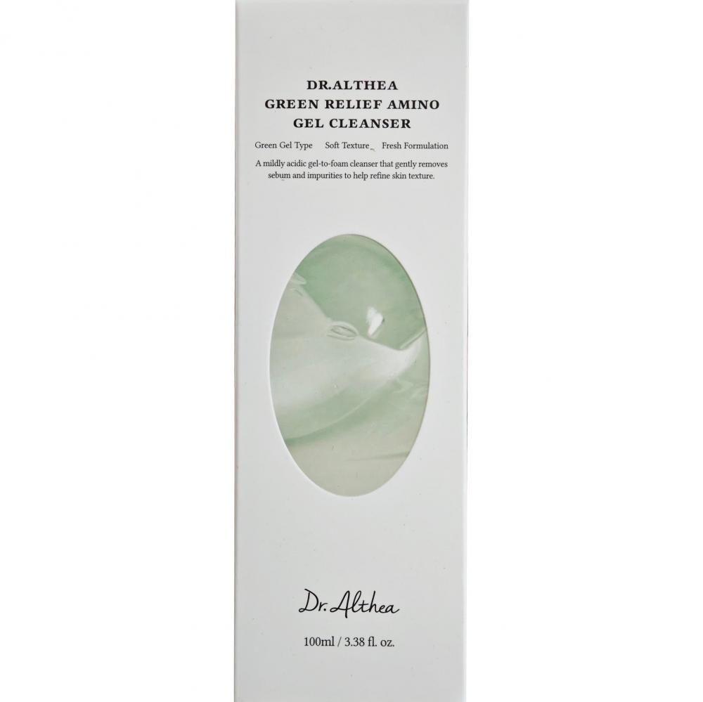 Dr. Althea Green Relief Amino Gel Cleanser - gel de curatare formulat cu acid hialuronic si betaina, care contribuie la curatarea profunda si la metinerea echilibrului natural al pielii - 100 ml