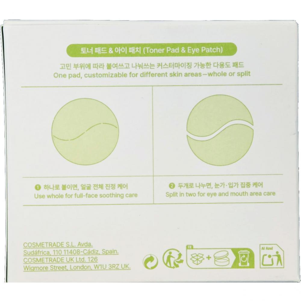 Green Tea and Ceramide Calming Toner Pad Dischete 190 ml