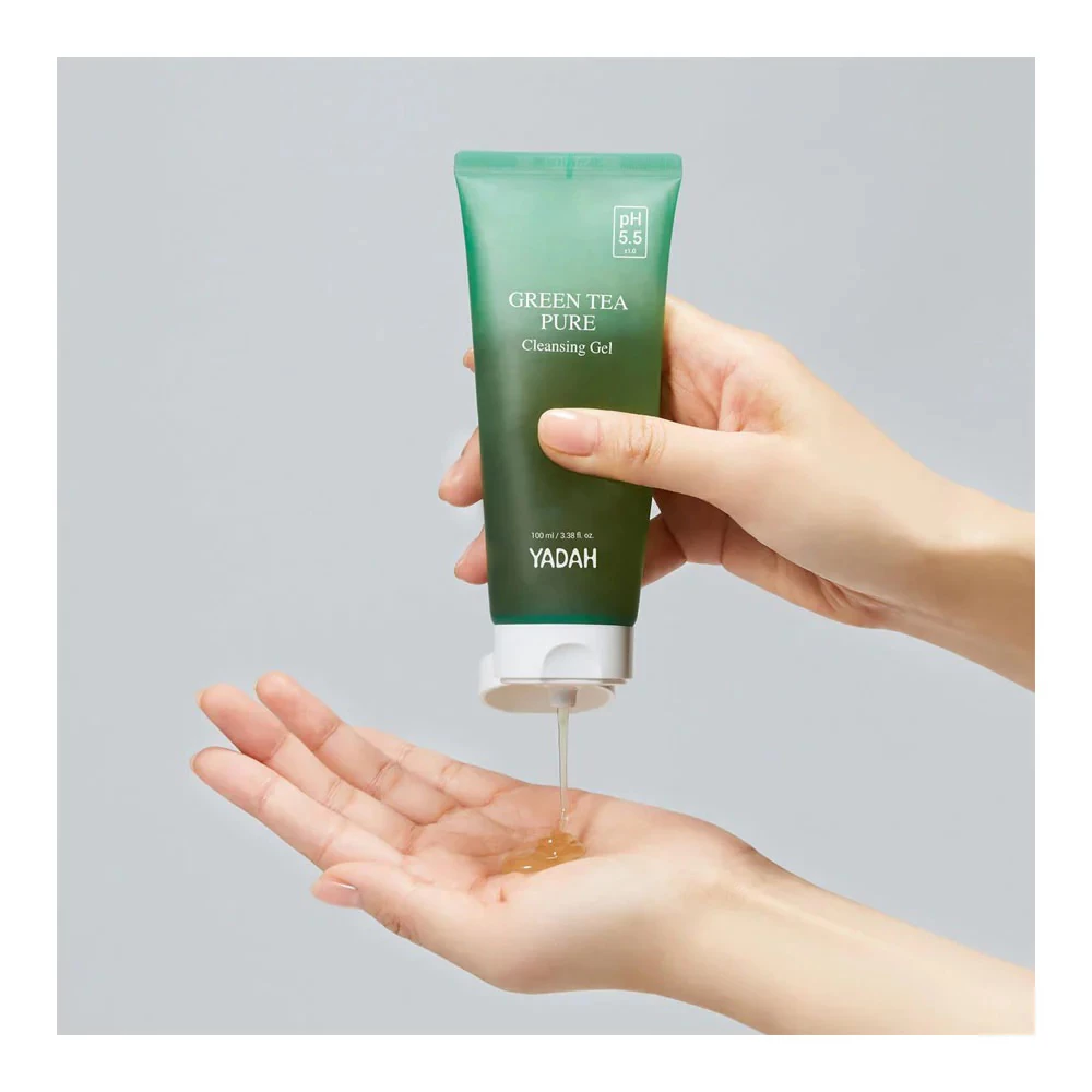 YADAH Green Tea Pure Gel de curatare faciala - Hidratare si calmare cu ceai verde, 100 ml