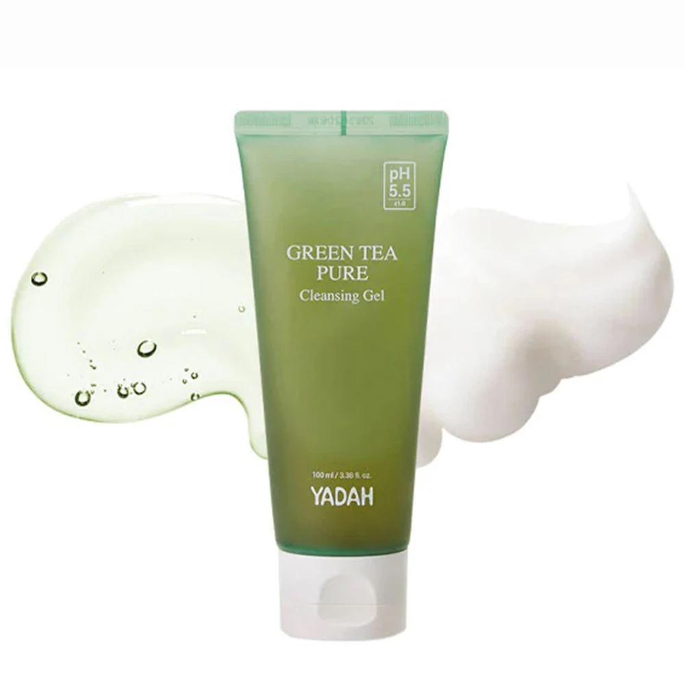 YADAH Green Tea Pure Gel de curatare faciala - Hidratare si calmare cu ceai verde, 100 ml