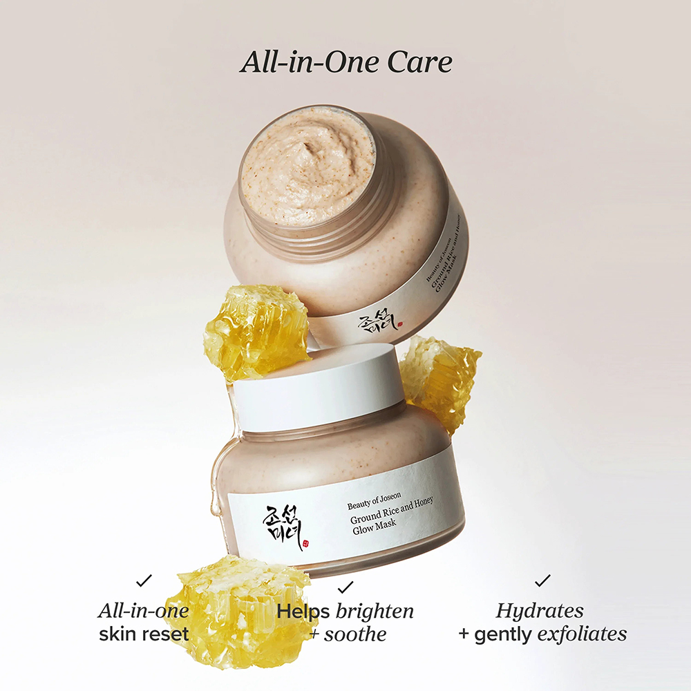 BEAUTY OF JOSEON Ground Rice and Honey Glow - masca de fata formulata cu miere si caolin, care contribuie la hidratarea pielii si la mentinerea confortului cutanat - 150 ml