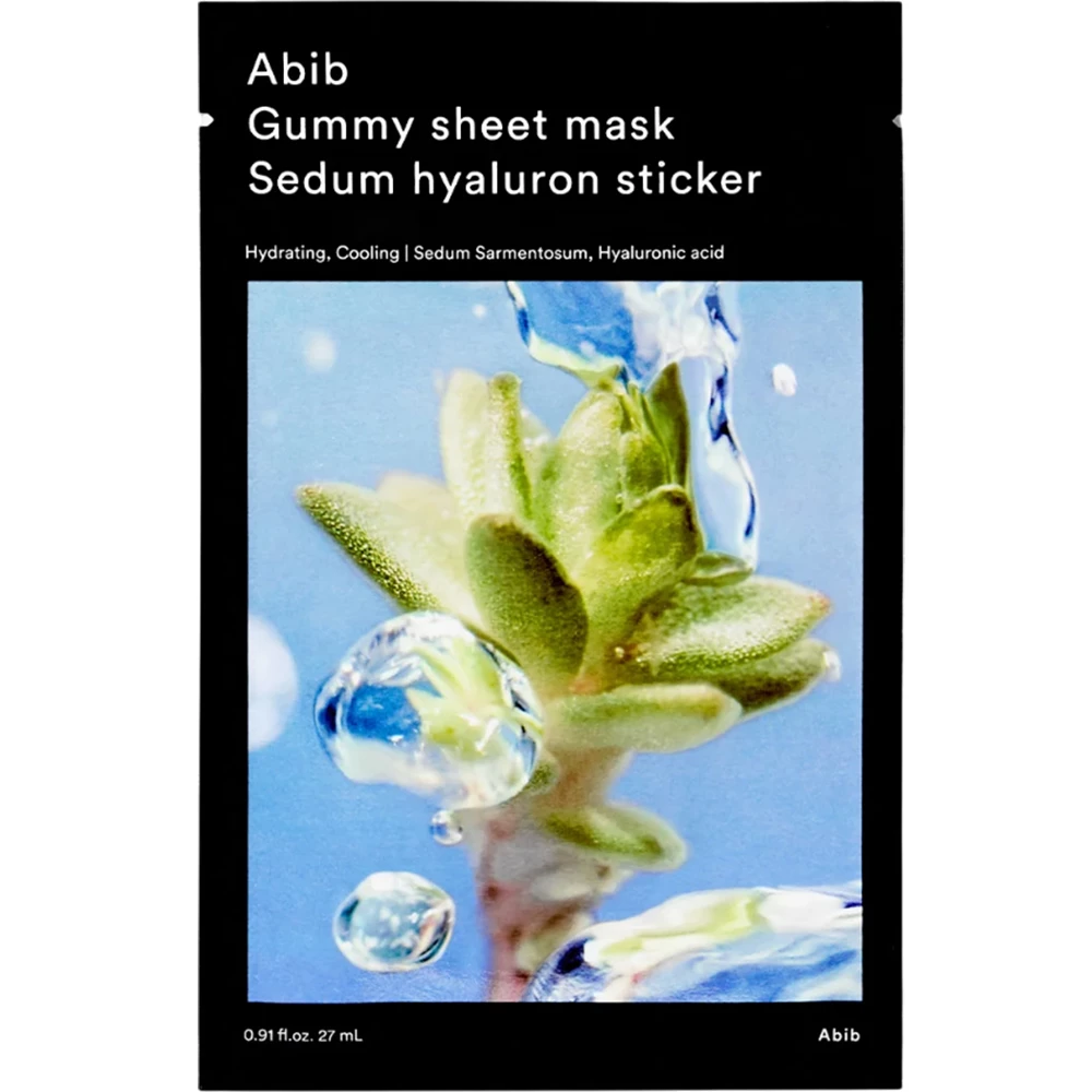 ABIB Gummy Sheet Mask Hyaluron Sticker Masca de fata - racorire si hidratare, 27 ml