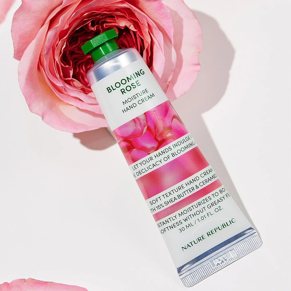 NATURE REPUBLIC Hand and Nature Crema de maini Blooming Rose - Hidratare intensa si catifelare, 30 ml