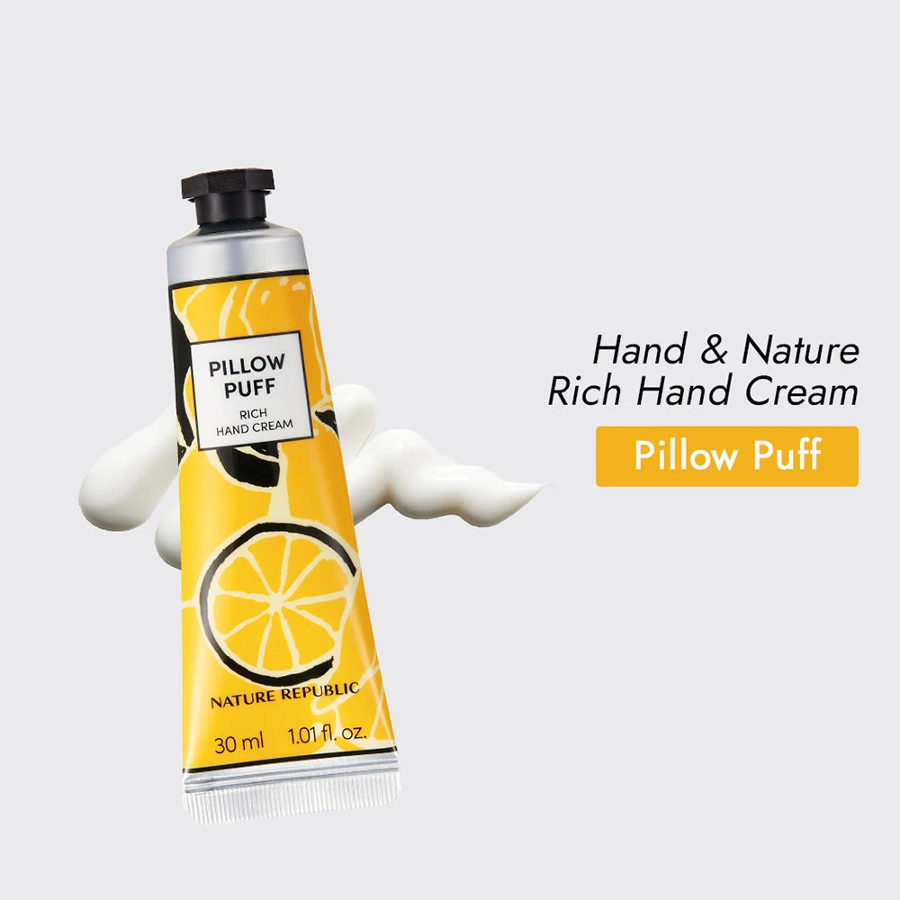 Nature Republic Hand and Nature Pillow Puff – Cremă de mâini hidratantă 30 ml