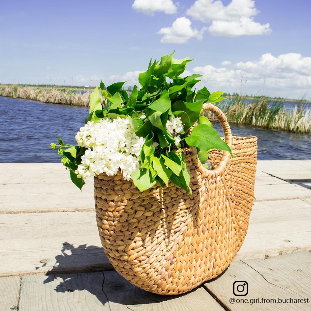 Geanta De Mana Handmade Natural Water Hyacinth 
