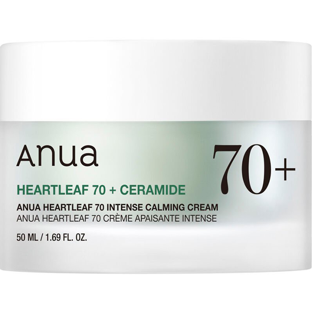 ANUA Heartleaf 70 + Ceramide Crema Hidratanta Calmanta Intensiva - Hidratare si Calmarea Tenului Sensibil, 50 ml